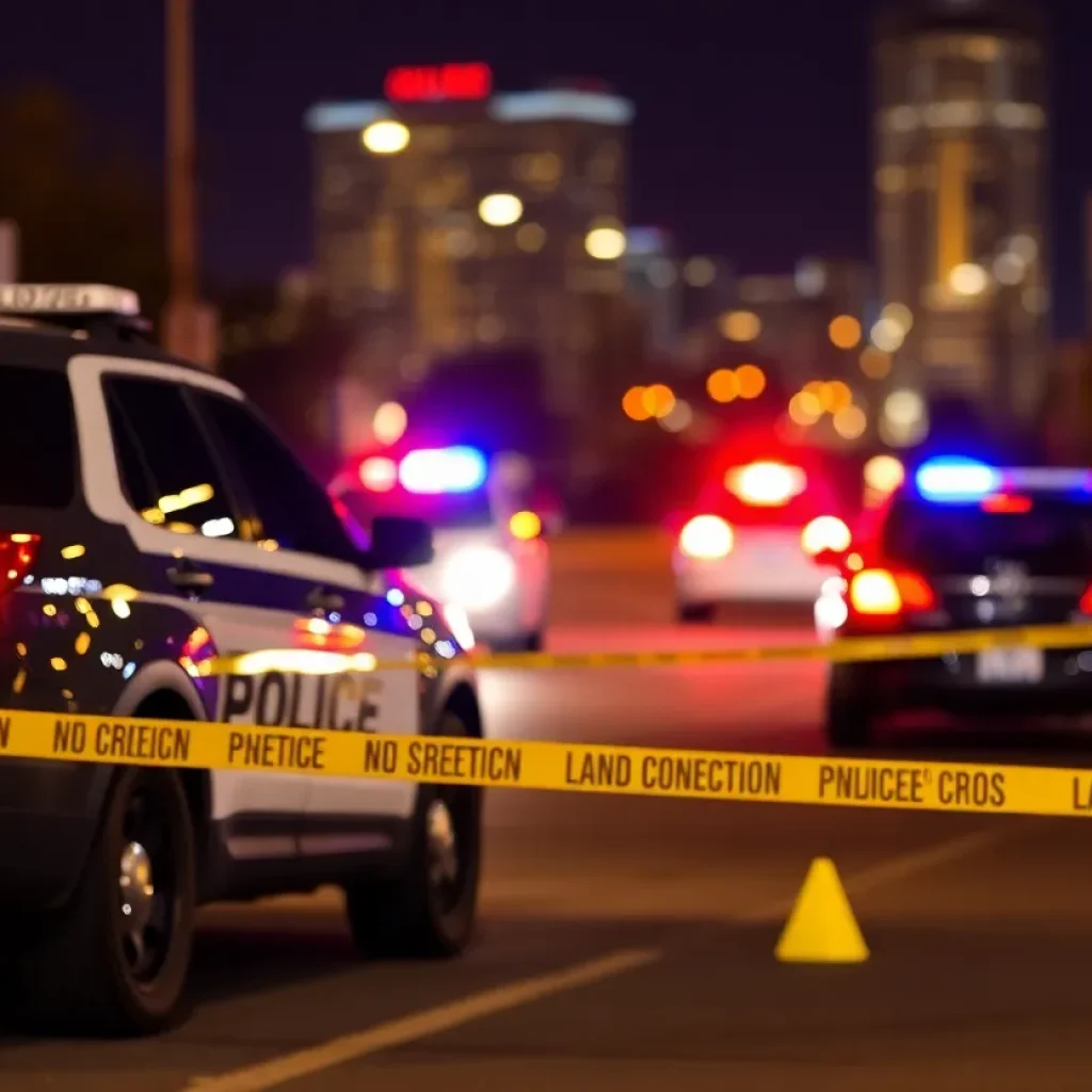 Police cars at a shooting scene in Phoenix