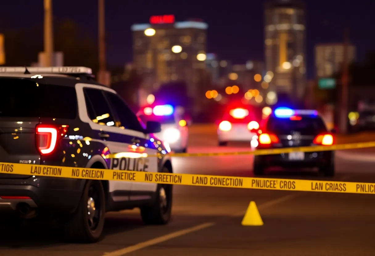 Police cars at a shooting scene in Phoenix