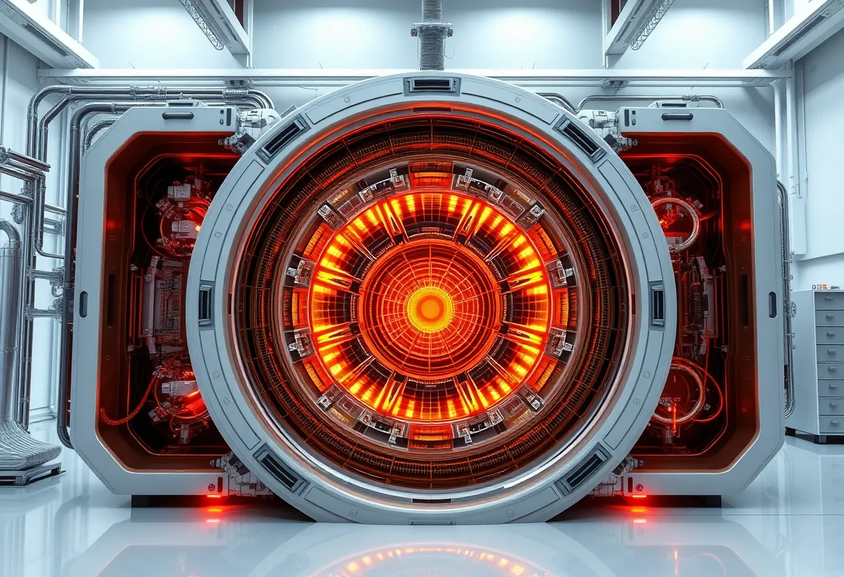 Conceptual design of a nuclear fusion reactor.