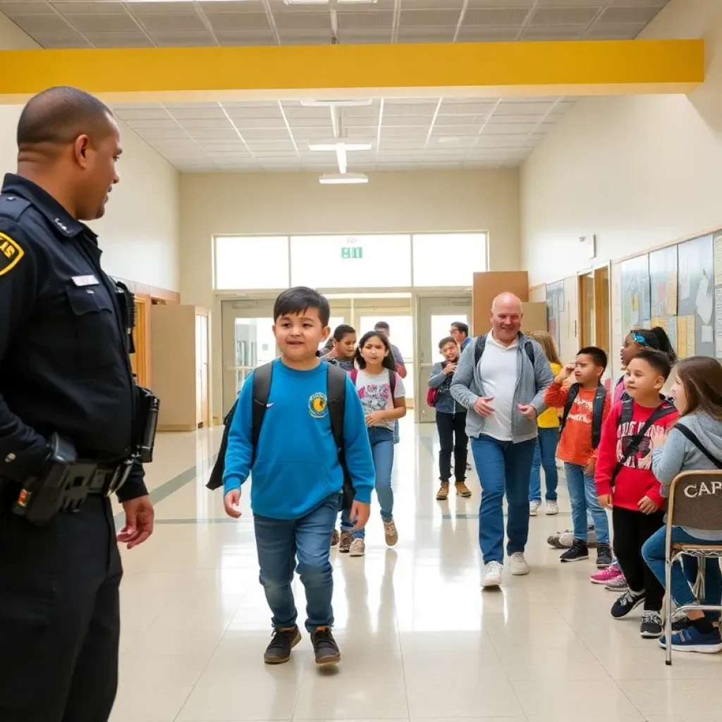 School resource officers interacting with students in Ahwatukee