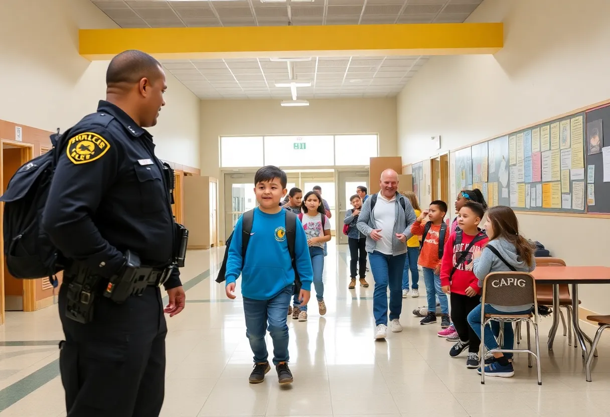 School resource officers interacting with students in Ahwatukee
