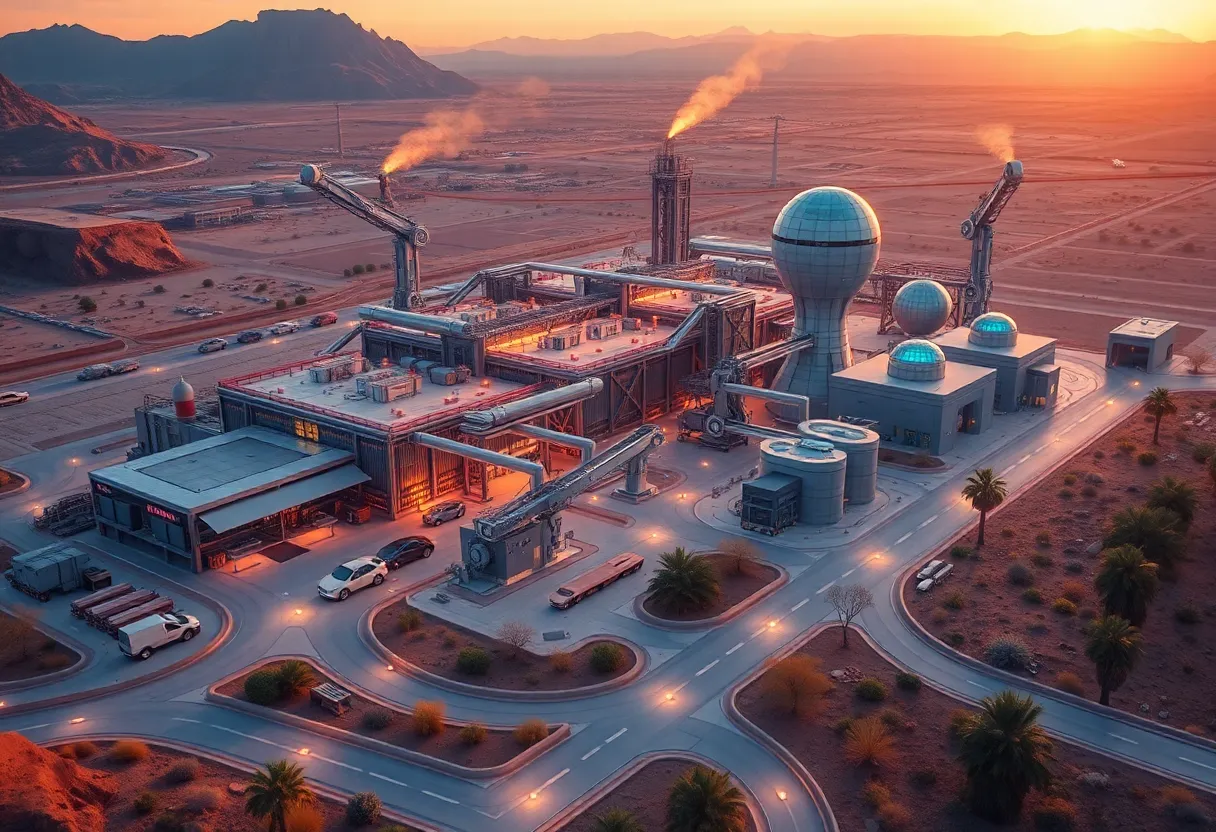 Artist's rendering of SoftBank's proposed AI robotics hub in Arizona