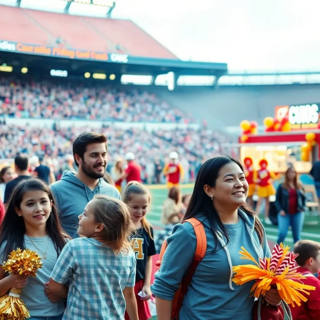 Families enjoying the Sun Devil Fan Festival at Mountain America Stadium