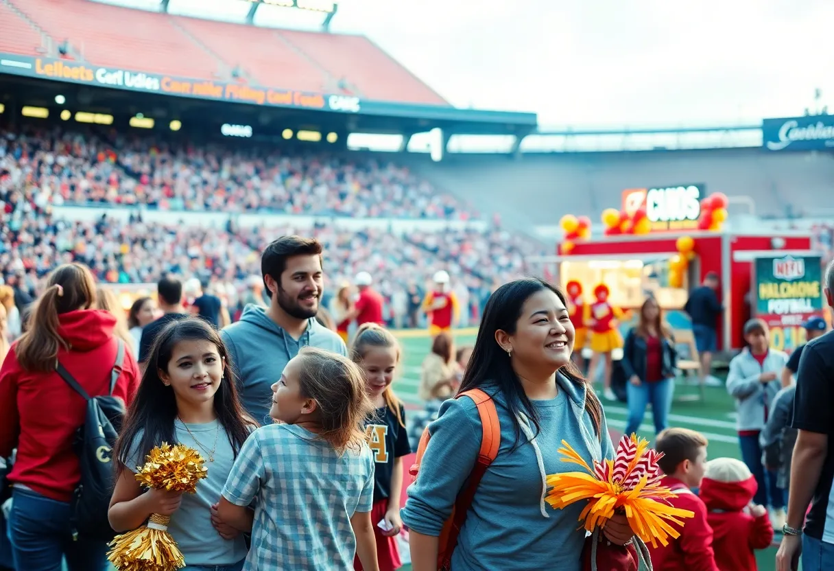 Families enjoying the Sun Devil Fan Festival at Mountain America Stadium