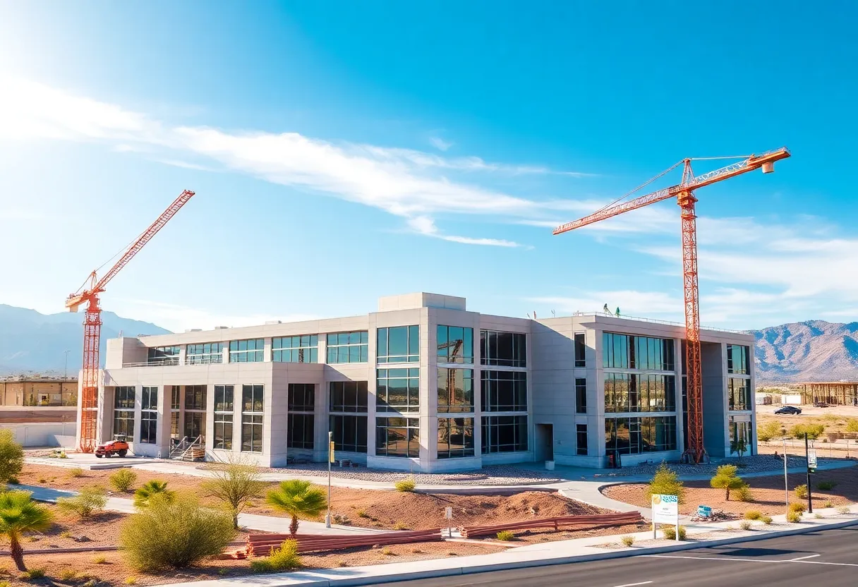 Construction site of ambulatory surgical center in Flagstaff, Arizona.