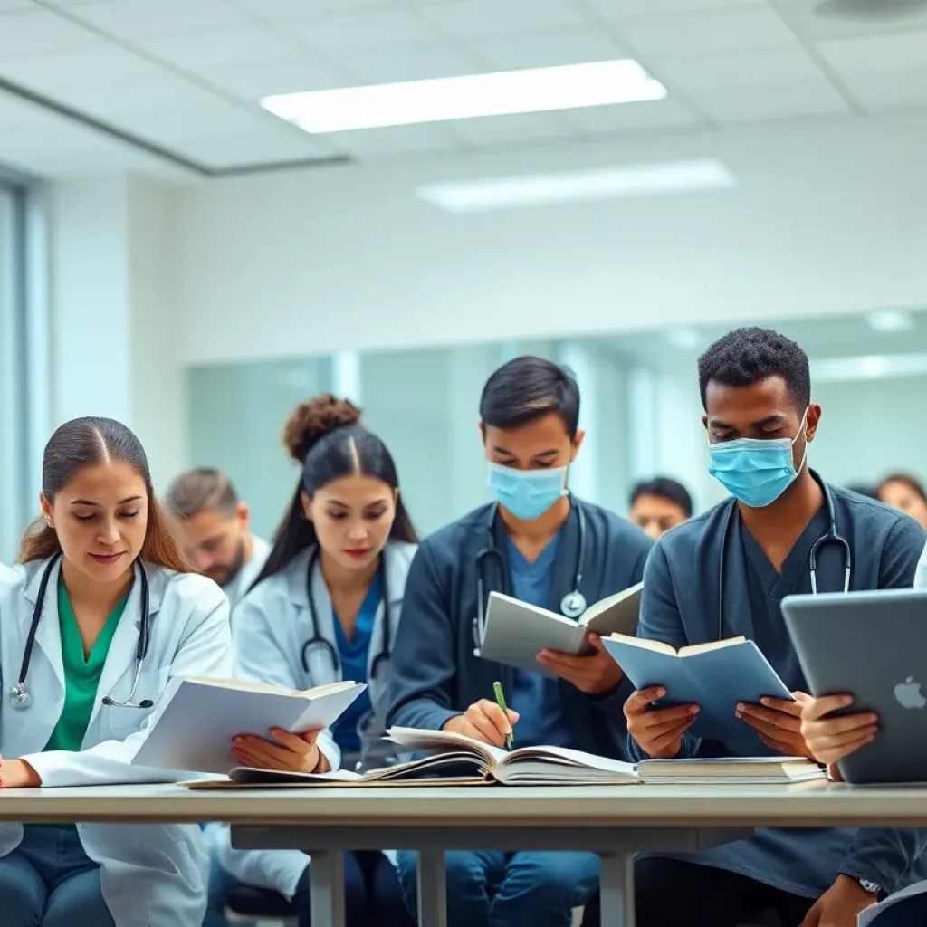 Diverse medical students engaged in classroom learning at University of Arizona