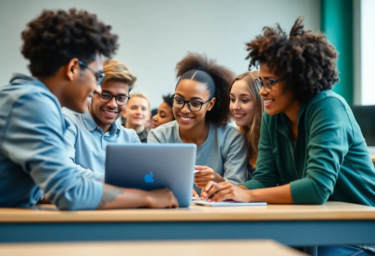 Students participating in a modern learning environment at the University of Arizona