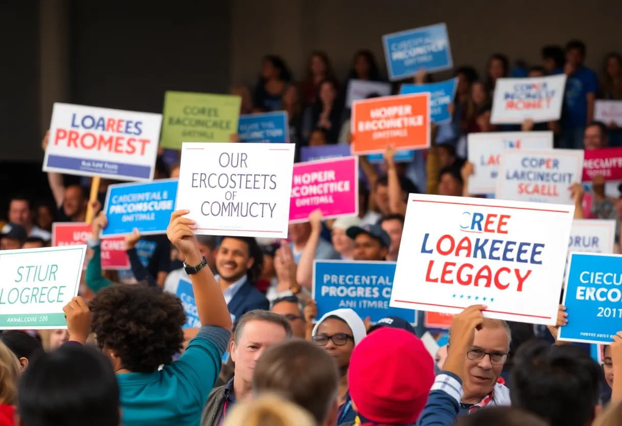 Supporters at Adelita Grijalva's campaign rally
