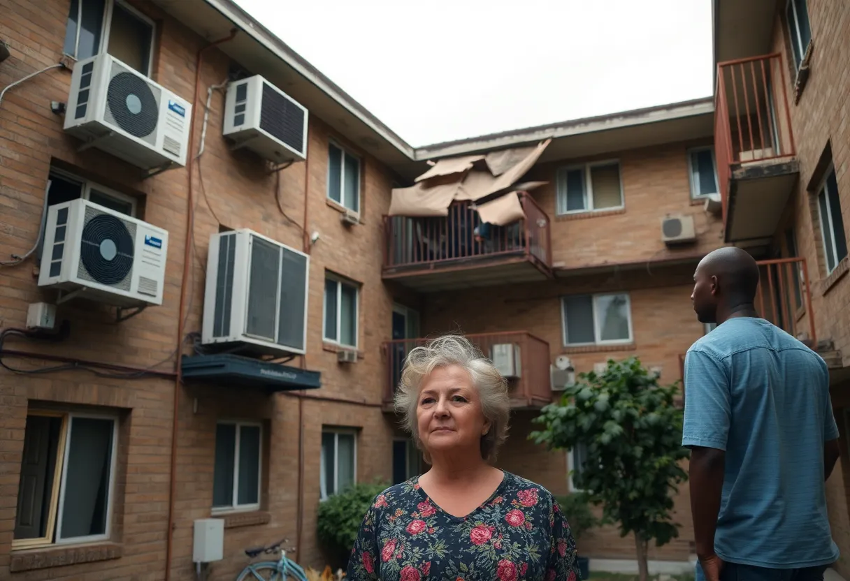 Malfunctioning air conditioning units at a Phoenix apartment complex