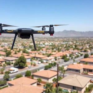 MK30 drones delivering packages over Phoenix