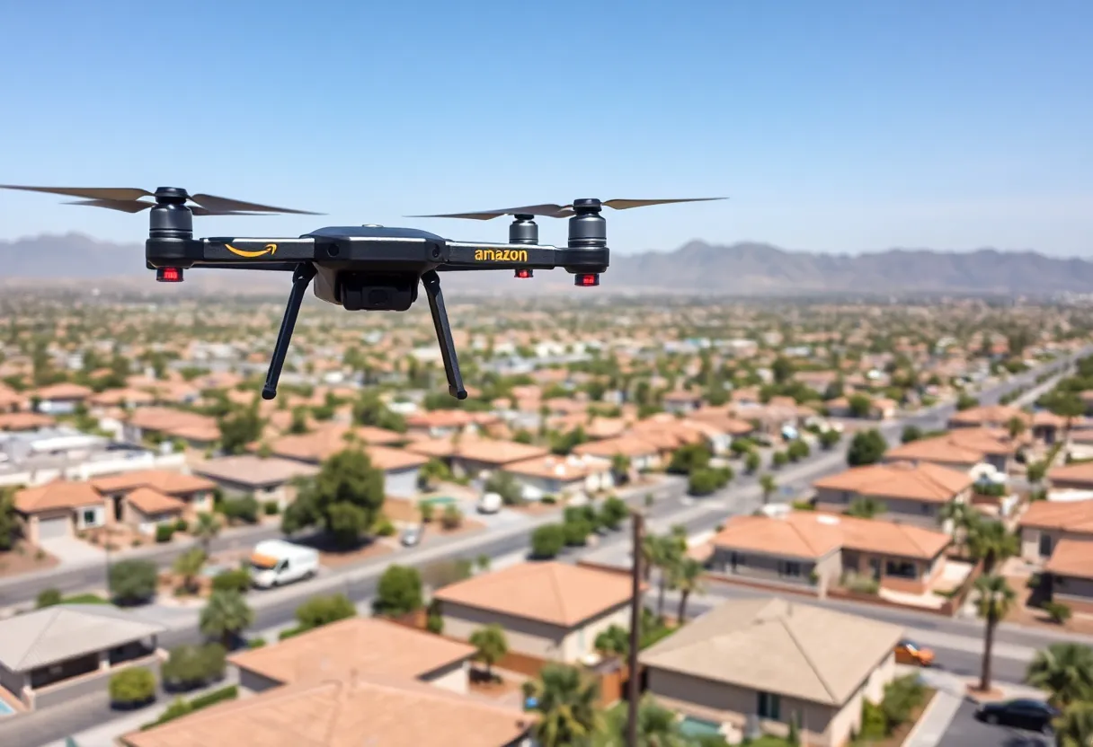 MK30 drones delivering packages over Phoenix