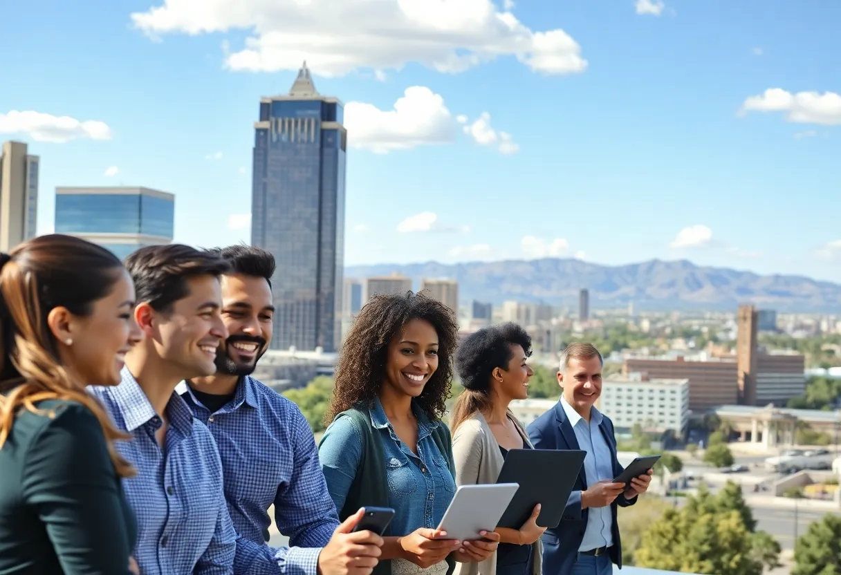 Cityscape of Arizona representing economic recovery and job opportunities