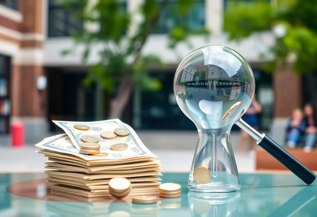Conceptual representation of educational funds and scrutiny