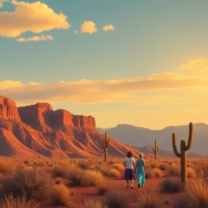 Illustration of healthcare cuts affecting families in Arizona