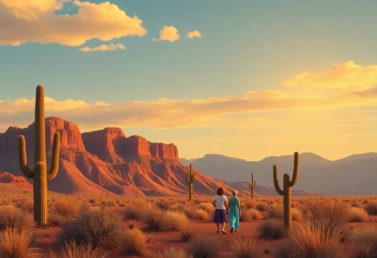 Illustration of healthcare cuts affecting families in Arizona