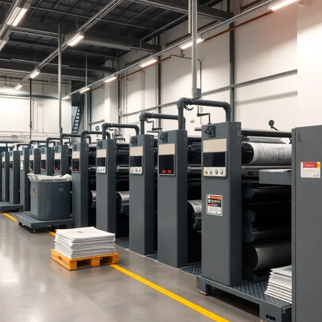Arizona Republic printing machinery in action