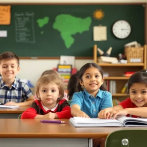 Children in a classroom representing the impact of education funding cuts in Arizona.