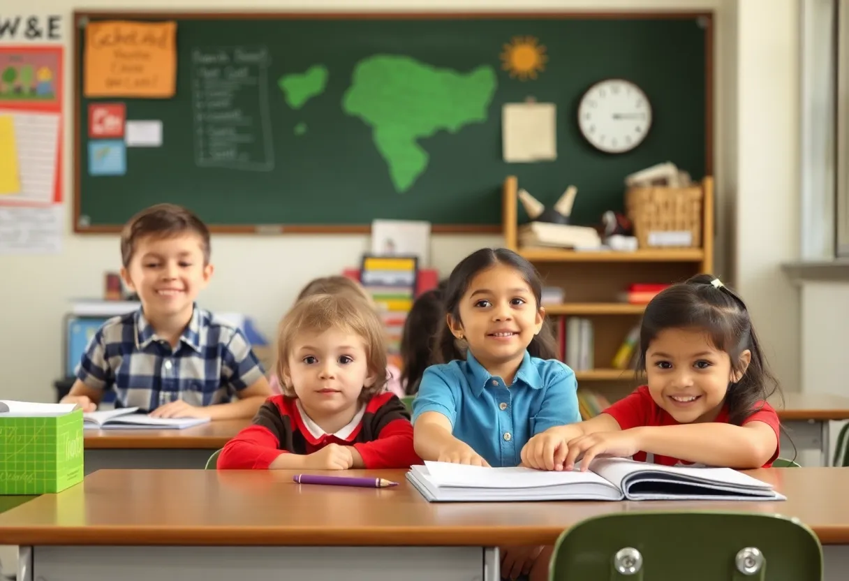 Children in a classroom representing the impact of education funding cuts in Arizona.