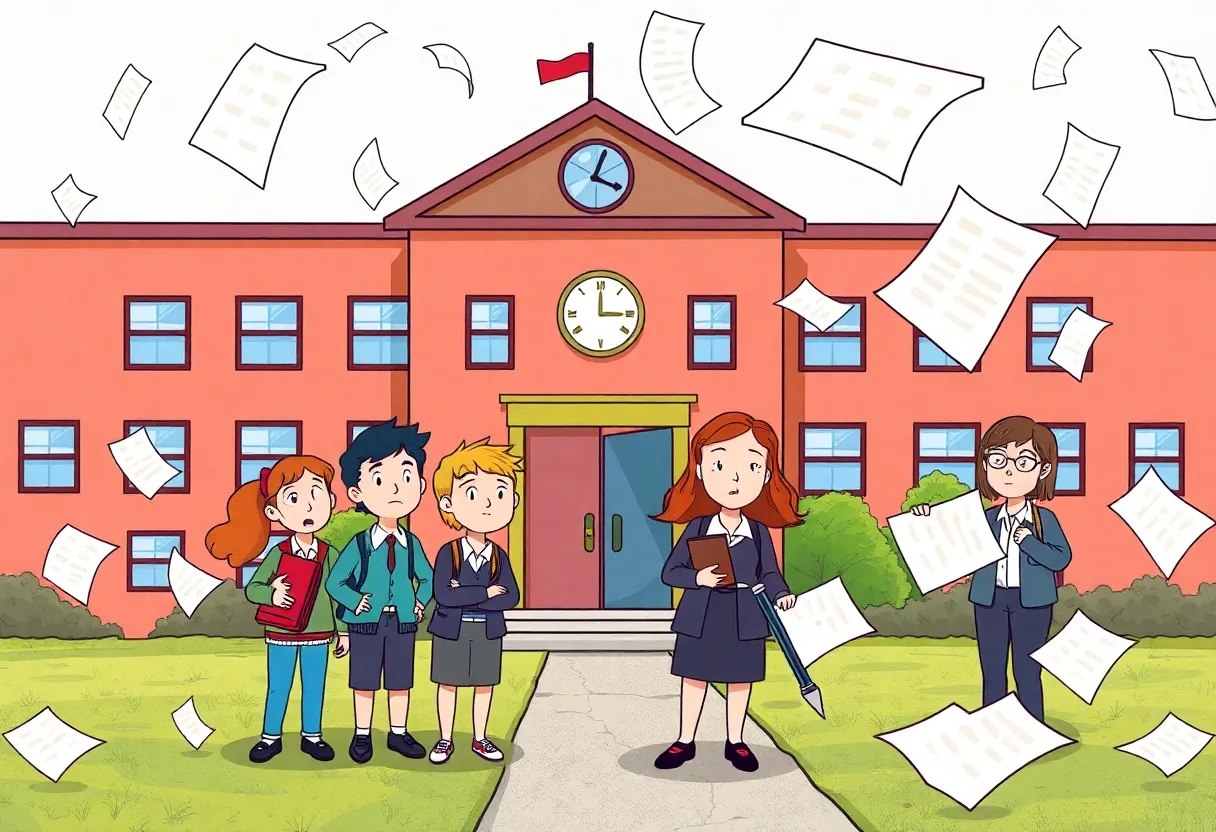 Illustration depicting Arizona school funding challenges