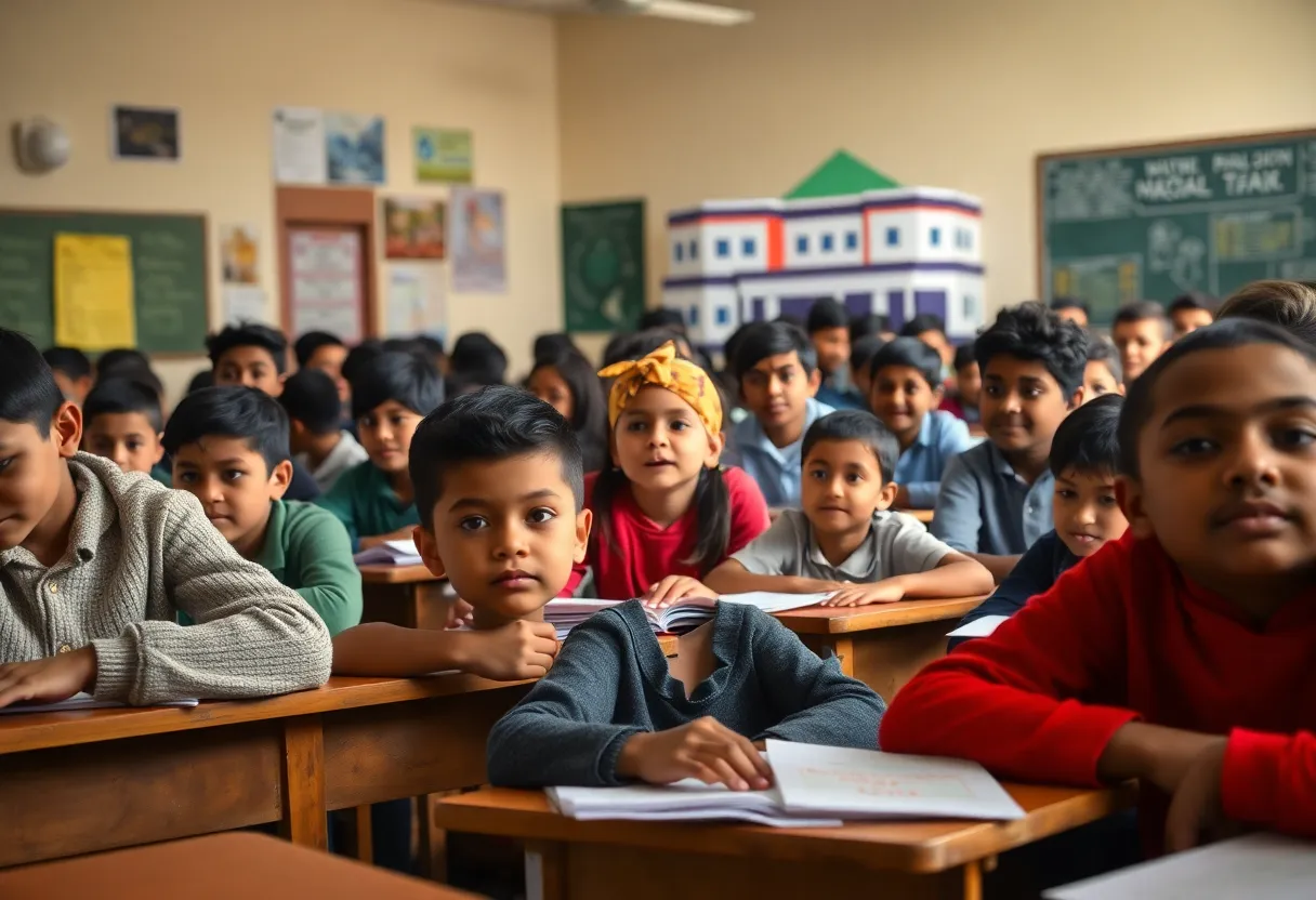 Diverse students in a classroom during the Arizona school funding freeze