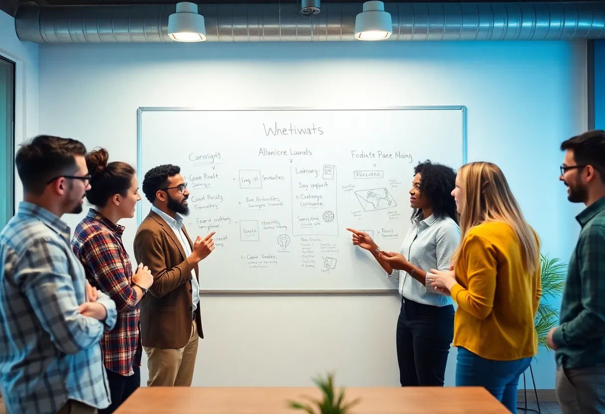 Entrepreneurs collaborating in Arizona office