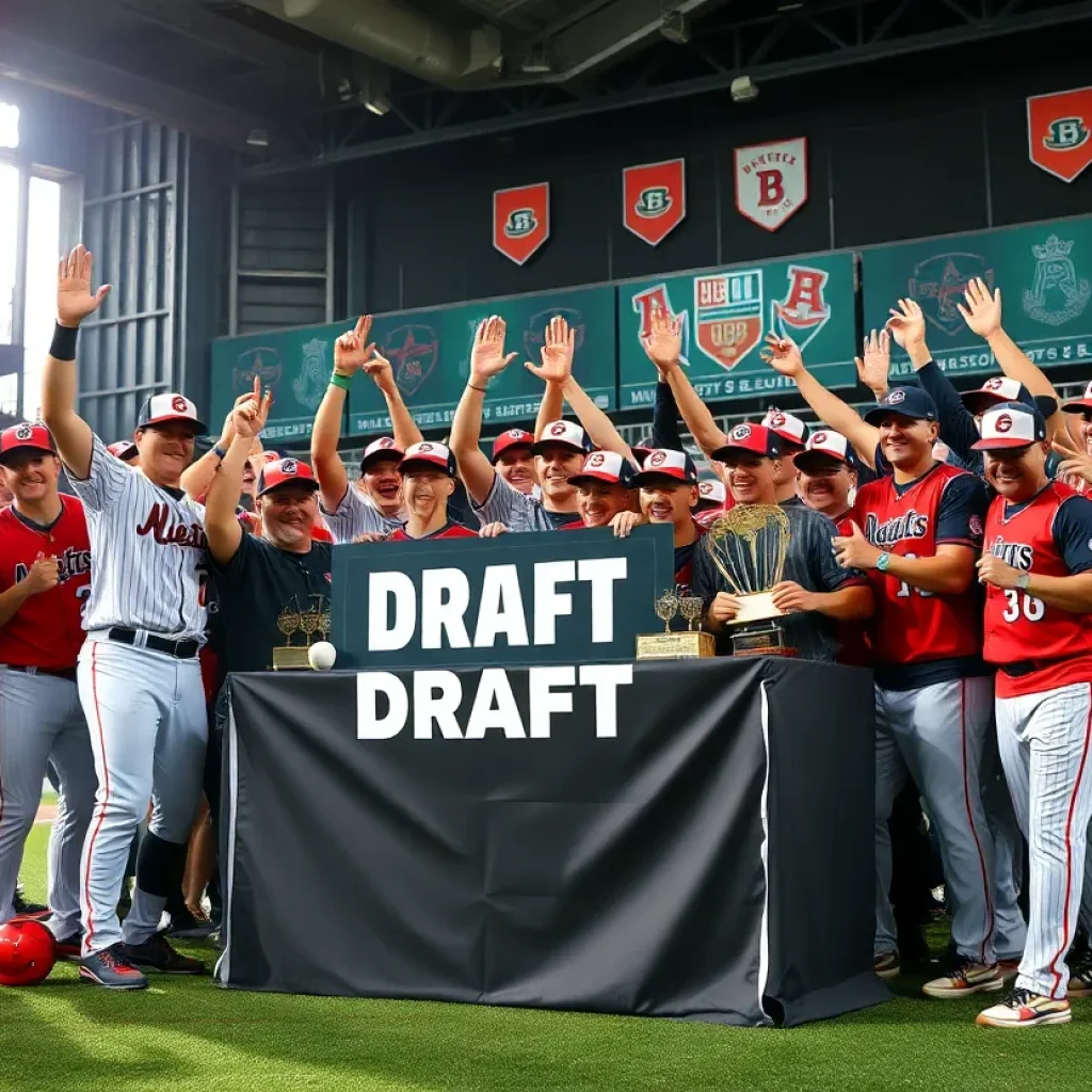 Celebration of Arizona State Baseball players after a successful MLB Draft.