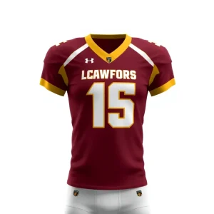 New Arizona State University football uniforms showcasing maroon and gold colors.