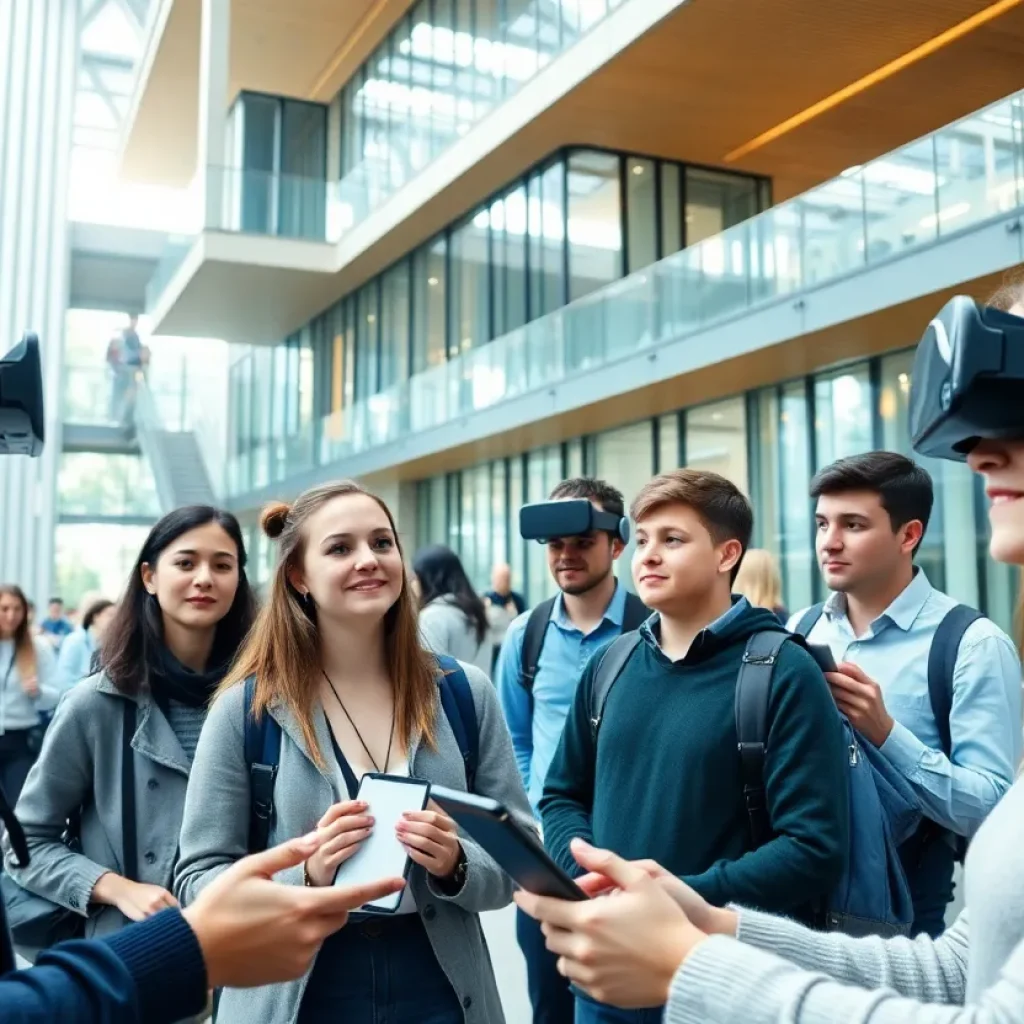 Students using cutting-edge technology at ASU campus