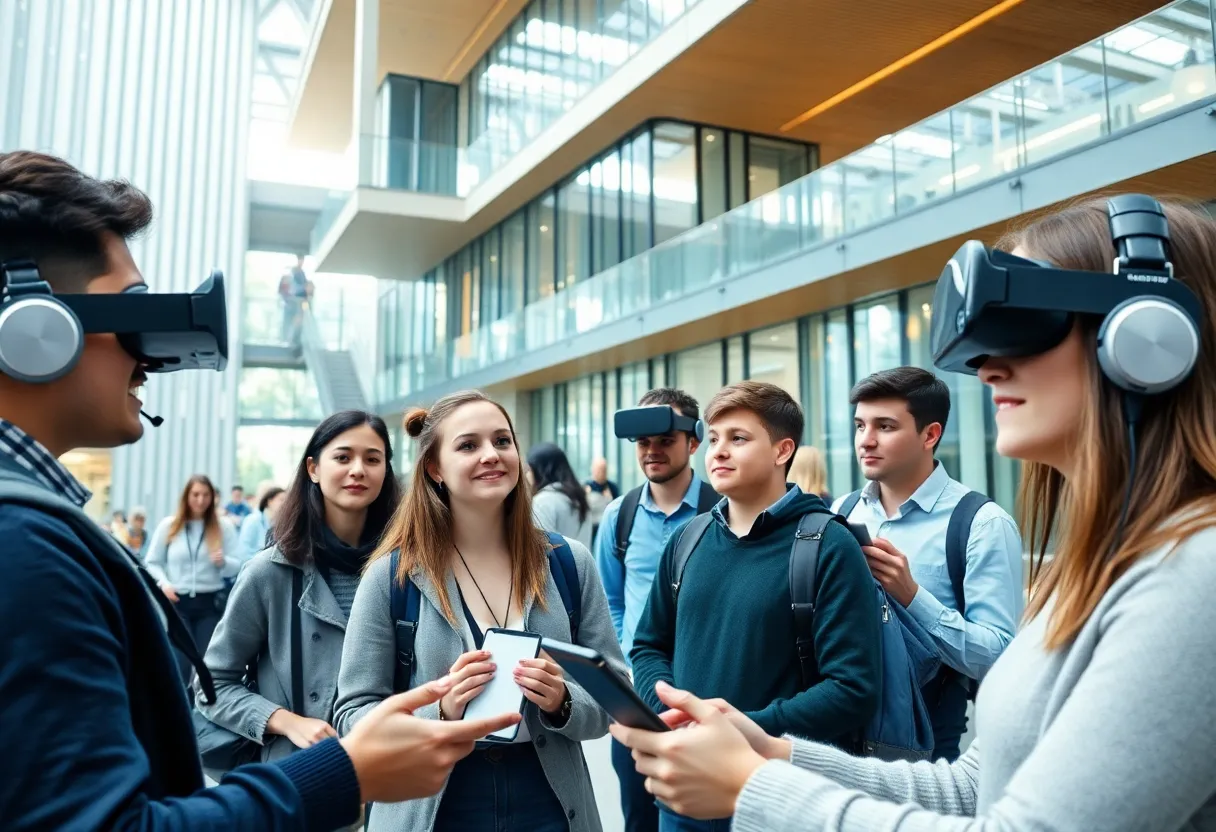 Students using cutting-edge technology at ASU campus