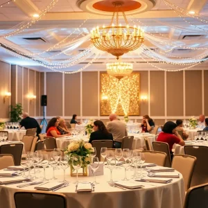 Elegant awards dinner celebrating influential women