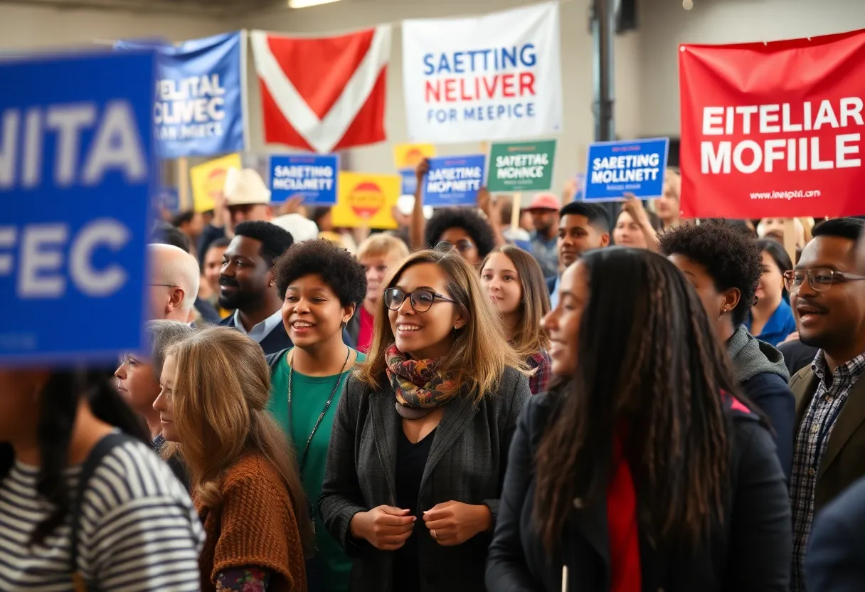 Community members support Jonathan Nez at a campaign event