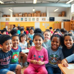 Children participating in various after-school programs at a community center