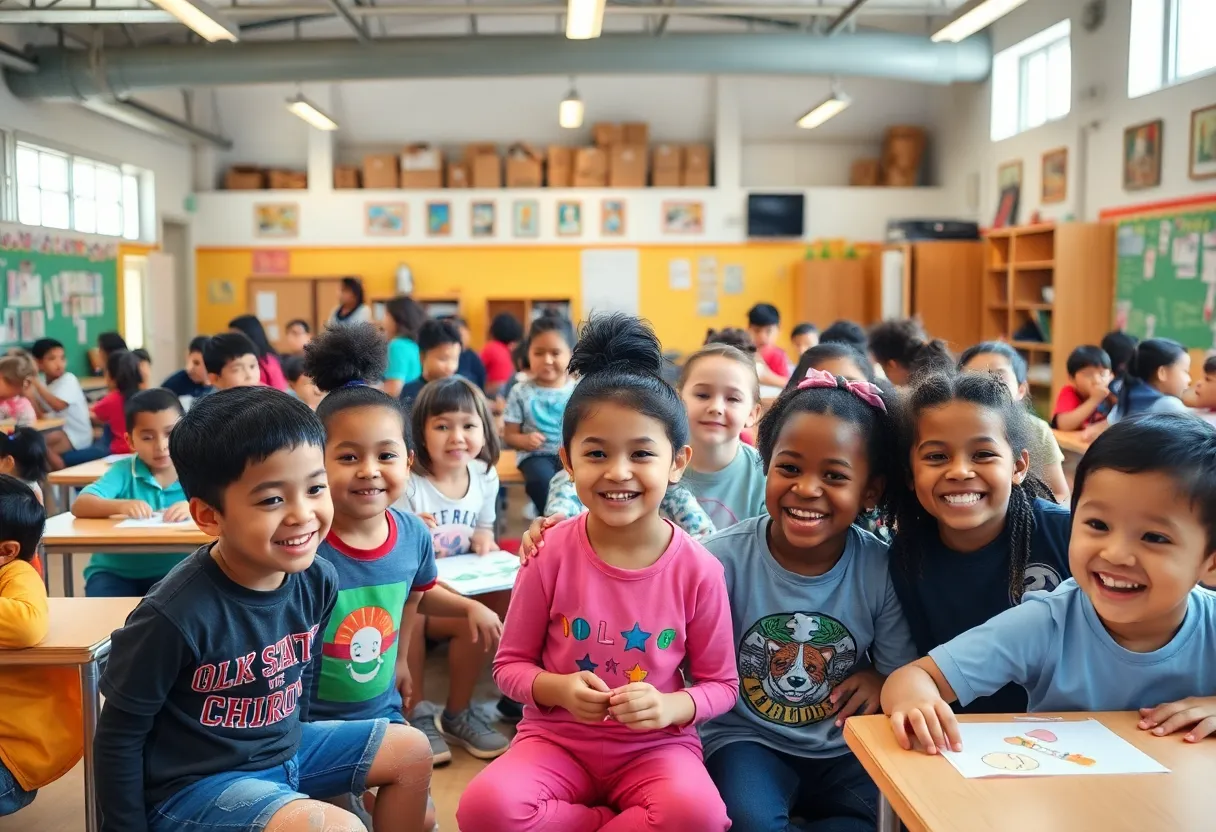Children participating in various after-school programs at a community center