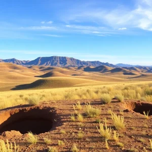 Landscape of Coconino County, Arizona with rolling hills