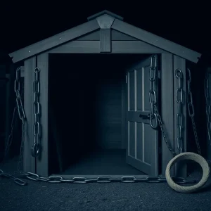 Concept image representing domestic violence and captivity
