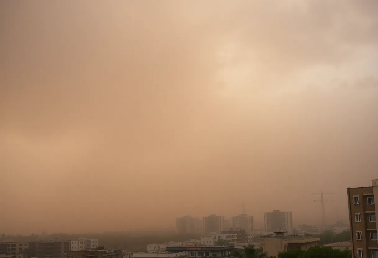 Dust storm approaching metro Phoenix area