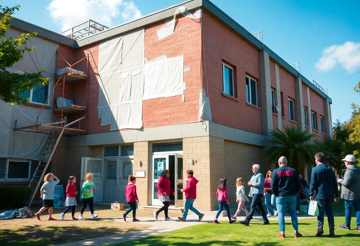 Giles County school undergoing renovations with students present