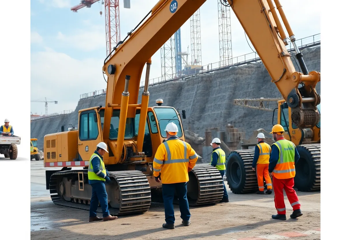 Rescue operations at a construction site in Goodyear, Arizona.