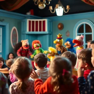 Children enjoying a puppet show at the Great Arizona Puppet Theater