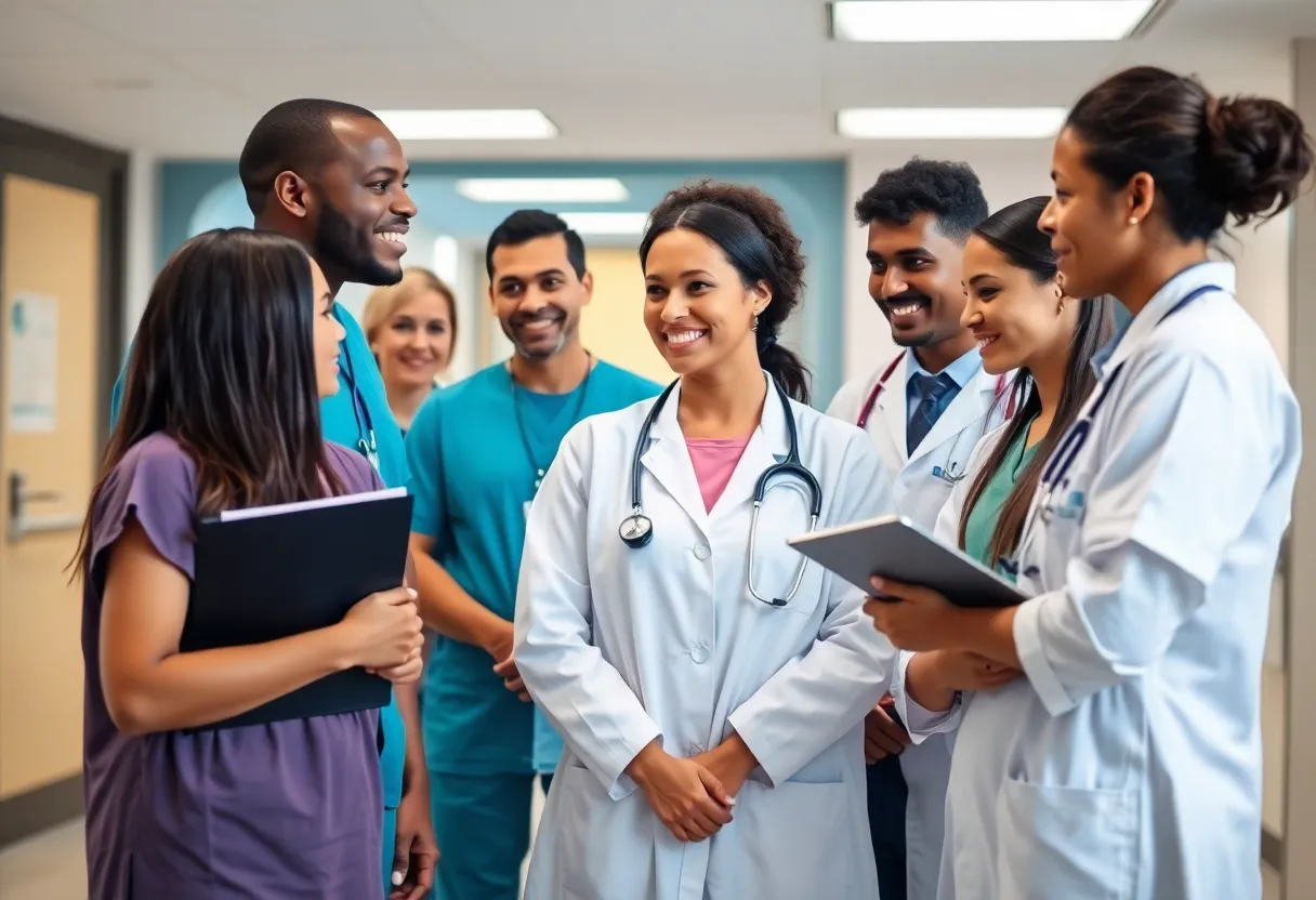 Collaboration among healthcare professionals in a hospital