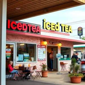 People enjoying iced tea at HTeaO in Glendale