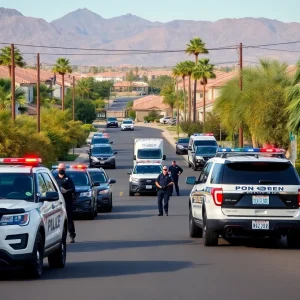 Police conducting a law enforcement operation in Phoenix, Arizona.