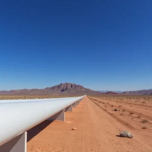 Natural gas pipelines in Arizona desert landscape