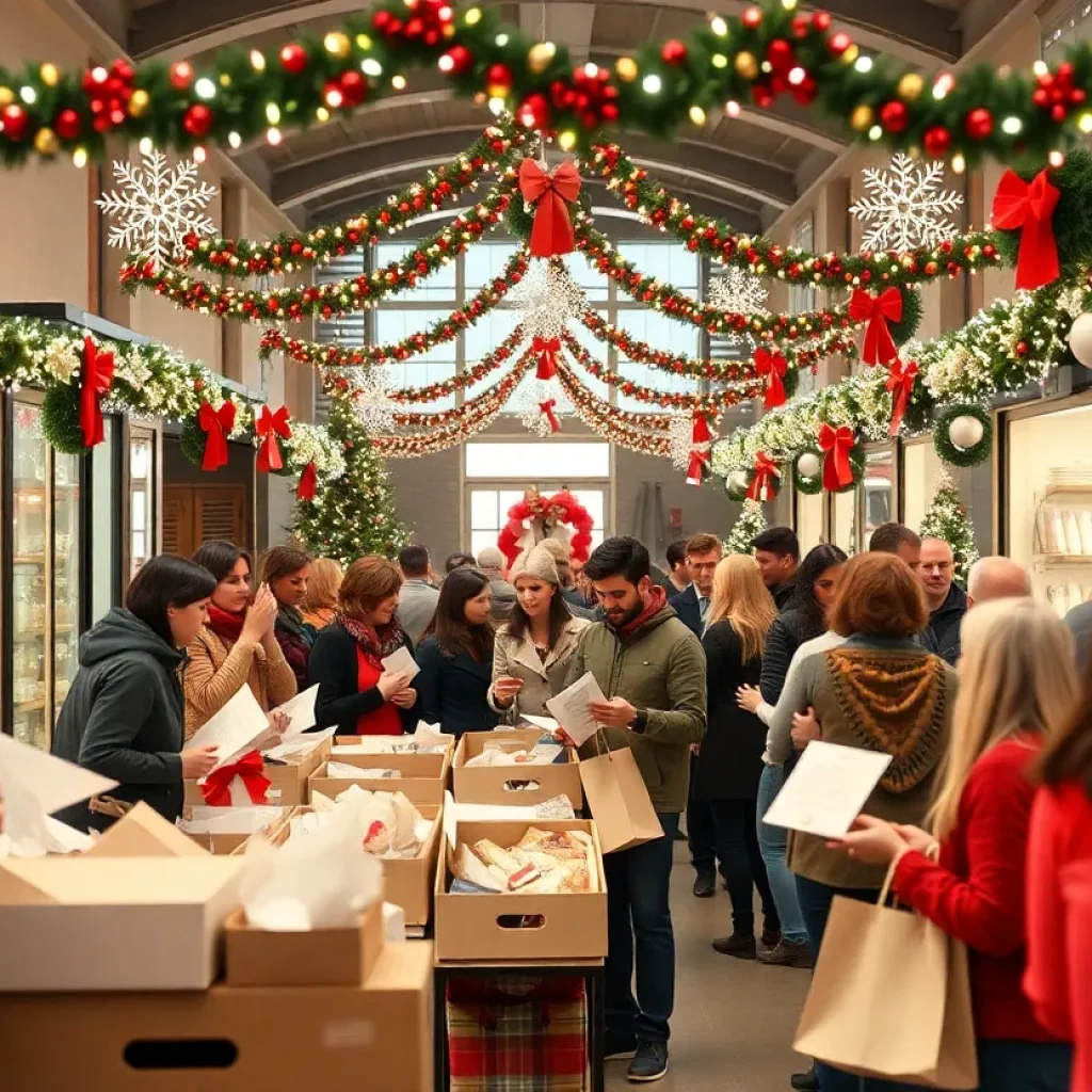 Community members celebrate Operation Santa Claus charity event
