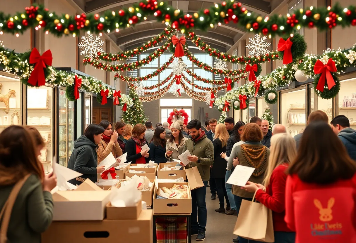 Community members celebrate Operation Santa Claus charity event