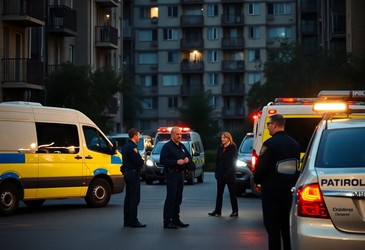 Police officers investigating a crime scene in Phoenix