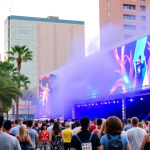 A montage of cultural events in Phoenix including theater, sports, and concerts.