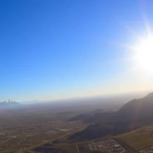 Landscape of Phoenix under extreme heat conditions