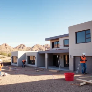 Construction of a new home in Phoenix, AZ