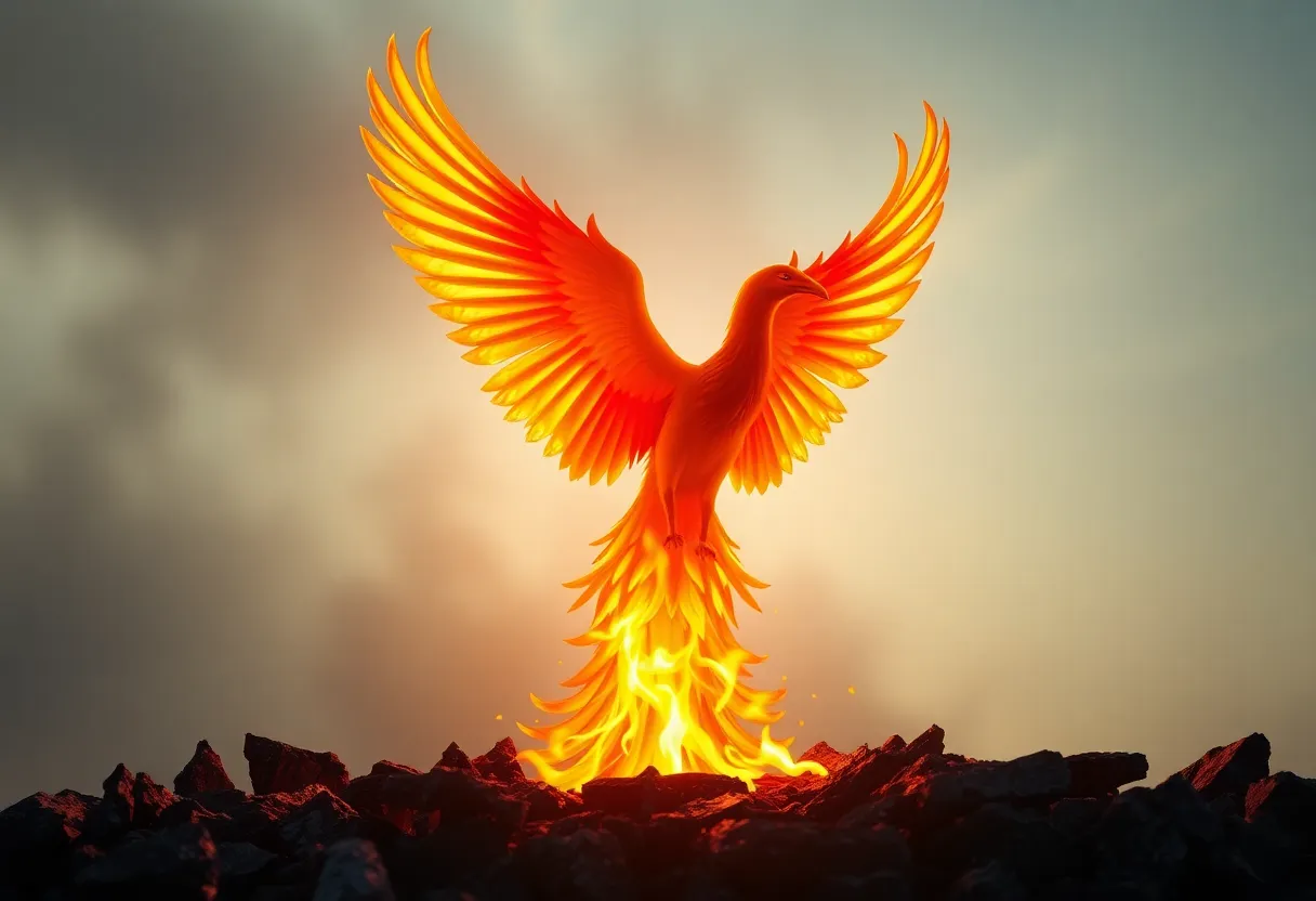 Symbolic image of a phoenix representing hope and renewal.
